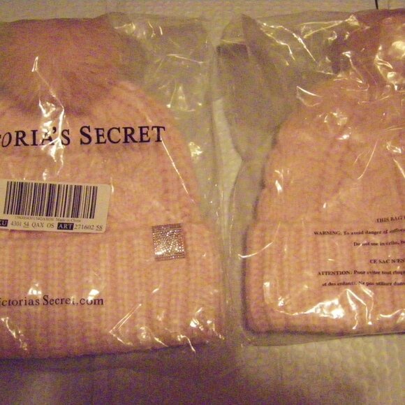 Victoria's Secret Cozy Cable-Knit Pom Beanie Ballerina Pink NWT - Picture 13 of 15